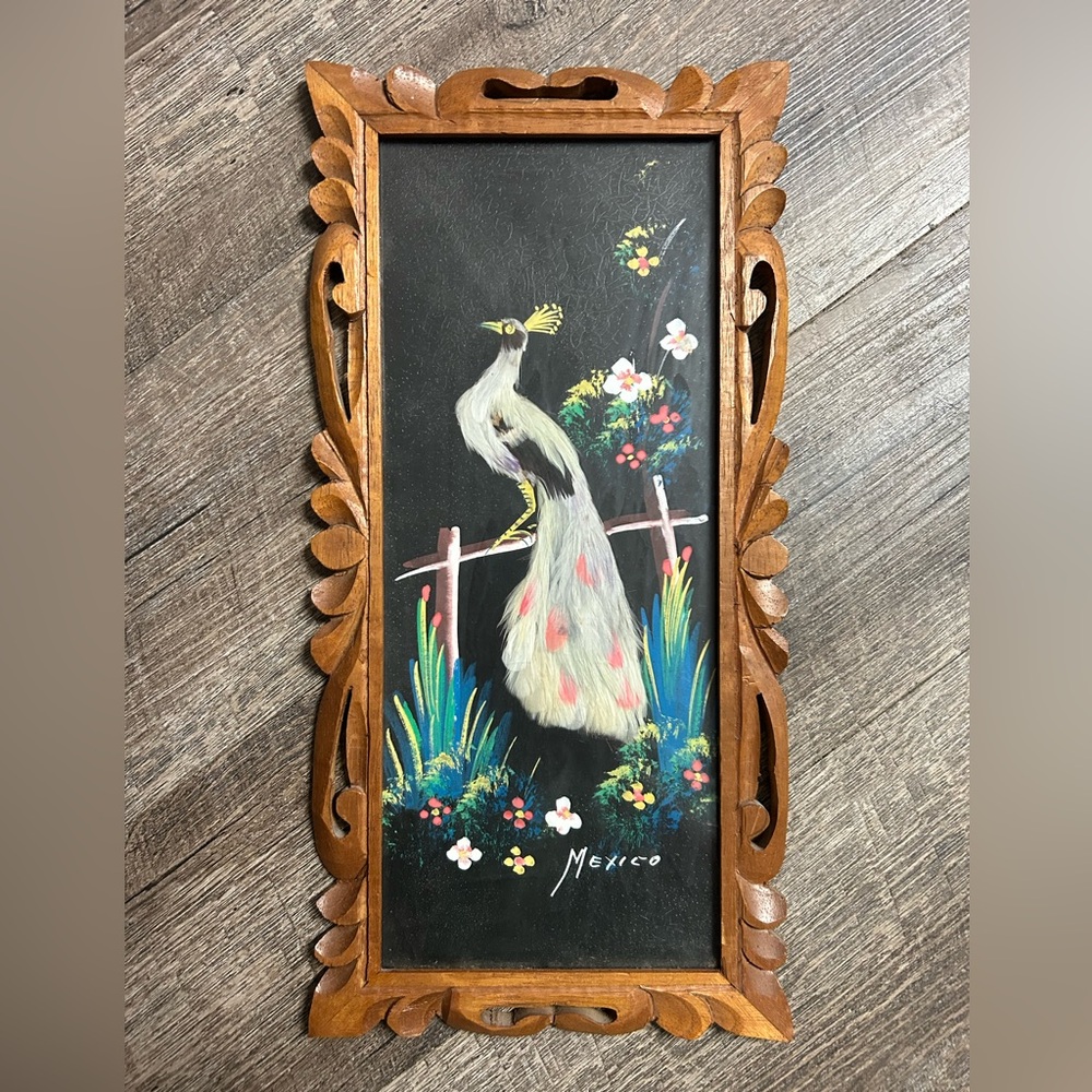 Vintage Mexican Feathercraft Framed Art